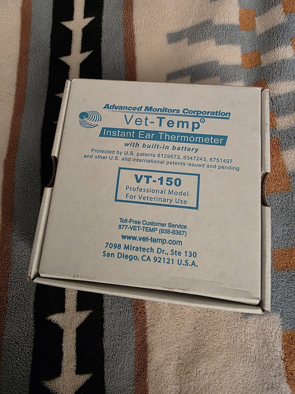Advanced Monitors Vet-Temp VT-150 Instant Ear Thermometer - White